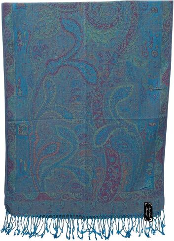 Pashmina Scarf for Women Elegant Wrap Vibrant Colors Chic Paisley Patterns Soft Lightweight Weddings Parties Casual Wear in Saudi Arabia