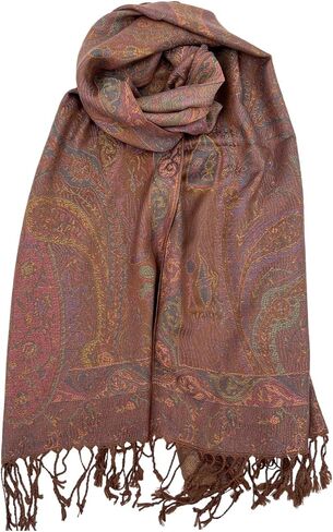 Pashmina Scarf for Women Elegant Wrap Vibrant Colors Chic Paisley Patterns Soft Lightweight Weddings Parties Casual Wear in Saudi Arabia