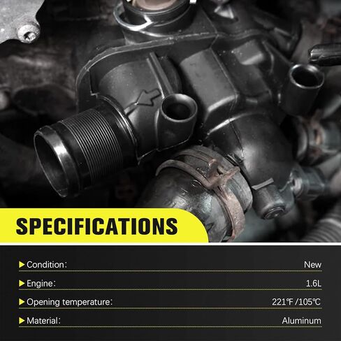مجموعة مبيت ترموستات الألومنيوم من Aumtoni متوافقة مع 2007-2013 ميني كوبر كوبر كونتريمان 1.6L استبدال #11537534521 in Kuwait