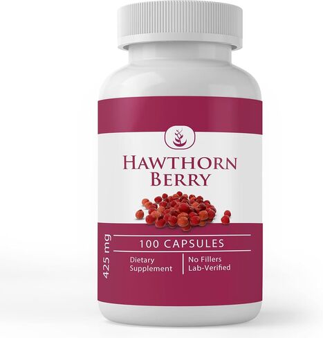 PURE ORIGINAL INGREDIENTS Hawthorn Berry, (100 Capsules) Always Pure, No Additives Or Fillers, Lab Verified in Saudi Arabia