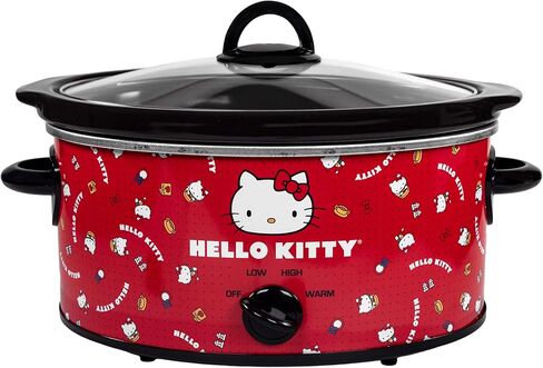 Uncanny Brands Hello Kitty طباخ بطيء سعة 5 كوارت - قم بالطهي مع كيتي المفضلة لديك in Saudi Arabia