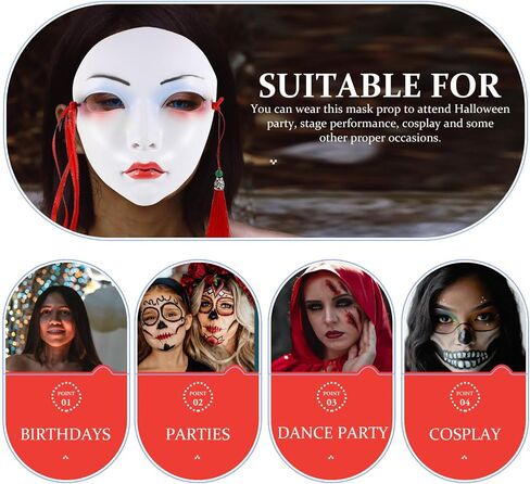 HOMSFOU Decor Masquerade Mask for Women Mask for Party Halloween Mask Prop Halloween Prank Mask Party Facial Mask Party Role Play Mask Adult Mask Funny Mask Plastic Woman Tool Hanfu in Saudi Arabia