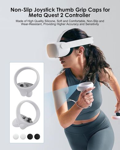 Head Strap for Oculus Quest 2 Headset, Original Replacement Head Strap for Meta Quest 2 Headstrap with 4 Pcs Controller Thumb Grip Caps，Oculus Quest 2 HeadStrap，Original Head Strap in Saudi Arabia