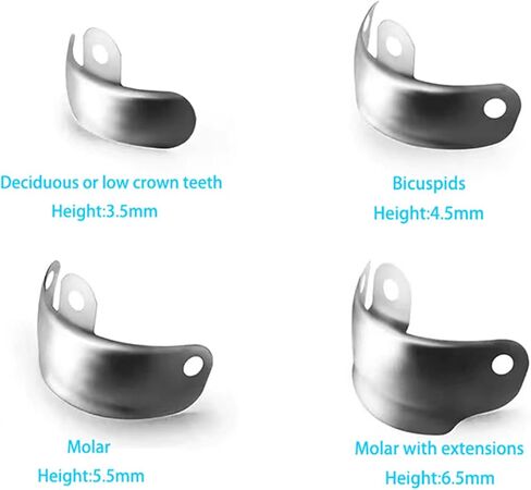 Windplusya Dental Sectional Matrix System kit, Dental Sectional Matrix Ring Resin Clip Clamping Ring, Autoclavable Dental Matrices Bands.(F4) in Saudi Arabia