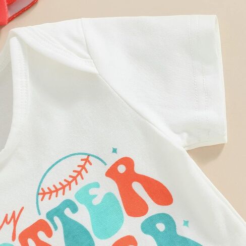 GuliriFei Newborn Baby Girl Baseball Outfits Little Sister Biggest Fan Short Sleeve Romper Shorts Headband 3Pcs Summer Set in Saudi Arabia