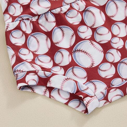 GuliriFei Newborn Baby Girl Baseball Outfits Little Sister Biggest Fan Short Sleeve Romper Shorts Headband 3Pcs Summer Set in Saudi Arabia