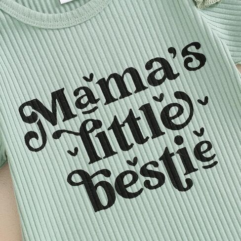 Adobabirl Baby Girl Newborn Clothes Short Sleeve Ribbed Romper Onesie Ruffle Shorts Bloomers Headband Summer Outfits Set in Saudi Arabia