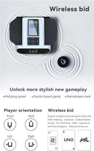 USU CHUANMEI YOUPAI Card Dealer Machine MAX V, All-in-one Shuffling and Dealing, Built-in Battery, Including Four Wireless Callers. in Saudi Arabia