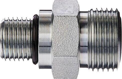 Brennan Industries FS6400-08-06-O Steel Straight O-Ring Face Seal Fitting, 13/16"-16 NPT x 9/16"-18 NPT Thread, 1/2" Male Face Seal x 1/2" Male O-Ring Boss in Kuwait