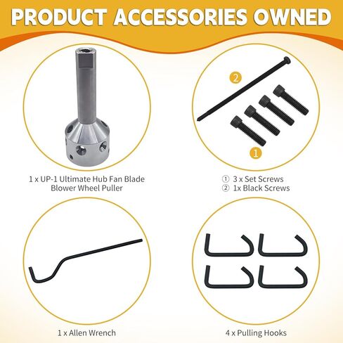 TENGBASE UP-1 Ultimate Hub Blade منفاخ بكرة مجتذب بكرة، مجتذب عجلة مناسبة لمحرك الحزام 5/8 "و 1/2" أو أصغر مهاوي محرك الدفع المباشر in Kuwait