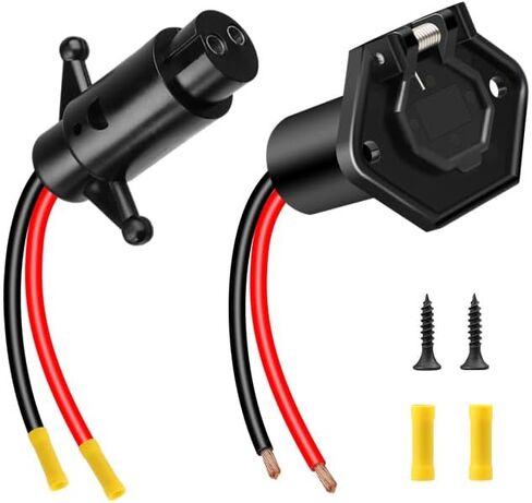 Linkstyle قابس محرك التصيد، 12-24 فولت 8 وعاء سلكين لقوارب Minn Kota البحرية وقوارب الكاياك، مقبس توصيل سريع لمحرك التصيد المقاوم للماء، موصل محرك التصيد عالي التحمل للذكور والإناث in Saudi Arabia