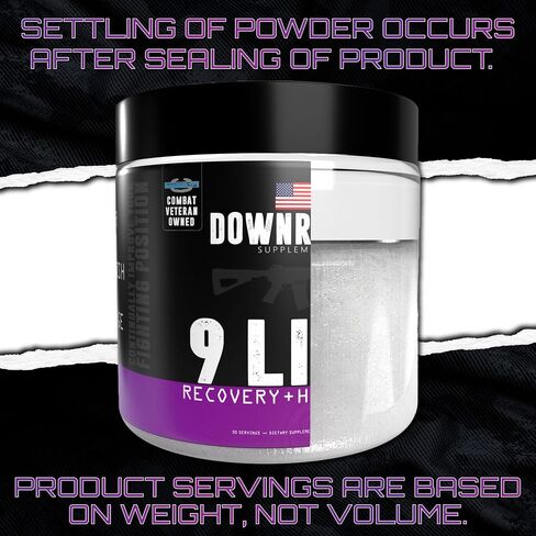 مكملات DownRange 9 Line Go Recovery + عبوات مسحوق الترطيب، والكهارل، والأحماض الأمينية ومسحوق ماء جوز الهند لاستعادة العضلات، والطاقة، والإماهة، 20 عصا (AF أمريكي - لكمة الكرز) in Saudi Arabia