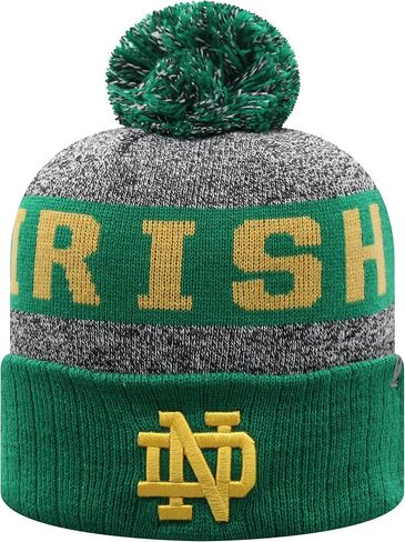 قبعة صغيرة منسوجة مخططة من أعلى الرابطة الوطنية لرياضة الجامعات (NCAA) (Notre Dame Fighting Irish-Green، مقاس واحد يناسب الجميع) in Saudi Arabia