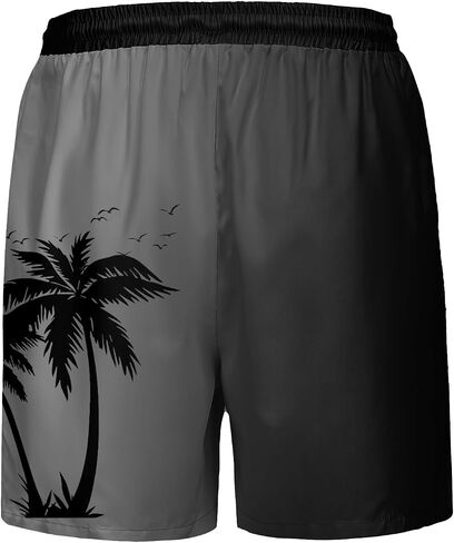 STANFVMEN Men's Hawaiian Beach Shorts Casual Lightweight Drawstring Quick Dry Holiday Tropical Shorts with Pockets in Saudi Arabia