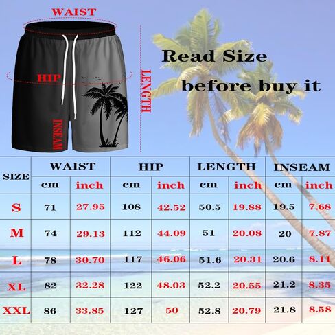 STANFVMEN Men's Hawaiian Beach Shorts Casual Lightweight Drawstring Quick Dry Holiday Tropical Shorts with Pockets in Saudi Arabia