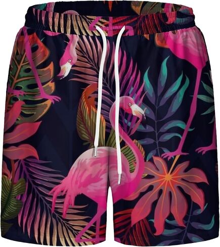 STANFVMEN Men's Hawaiian Beach Shorts Casual Lightweight Drawstring Quick Dry Holiday Tropical Shorts with Pockets in Saudi Arabia