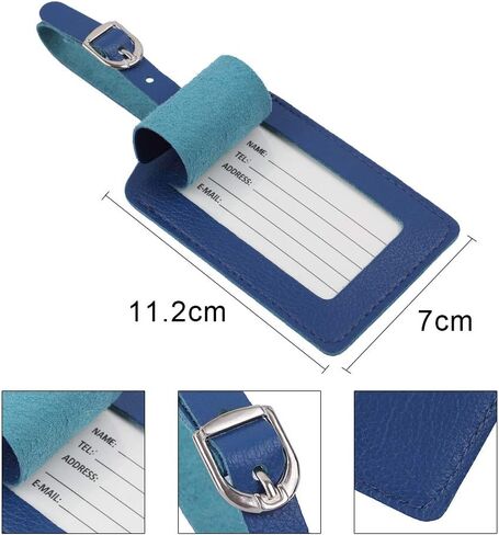 بطاقات الأمتعة وحزام الأمتعة باللون الأزرق، حزام حقيبة معتمد من إدارة أمن المواصلات (TSA) مع إمكانية التحرير السريع القابل للتعديل، وحزام سفر مقاس 79 بوصة وعلامات كبيرة in Kuwait