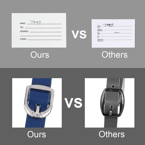 بطاقات الأمتعة وحزام الأمتعة باللون الأزرق، حزام حقيبة معتمد من إدارة أمن المواصلات (TSA) مع إمكانية التحرير السريع القابل للتعديل، وحزام سفر مقاس 79 بوصة وعلامات كبيرة in Kuwait