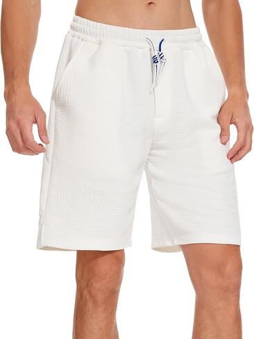 Juxnkkub Men's Drawstring Shorts Soft Comfort Knit Textured Golf, Vacation, Casual Shorts. in Saudi Arabia