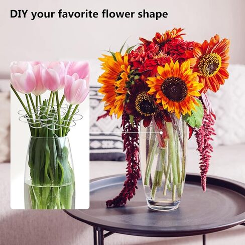 DARCKLE Flower Arrangement Holder with 8 Clips, 4/5/6/7 Inch Stainless Stee Flower Arranger Lid for Bouquets Stems Plant Fixation in Kuwait