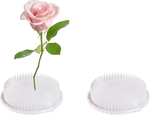 BRBASAP 2 Pack Flower Frog Clear Plastic Flower Frog Pin Holders Floral Arrangement Tools for Flower Arranging Plant Fixation and Decoration Japanese Decorations for Vases and Plants 2.76" Inch (70mm) in Saudi Arabia