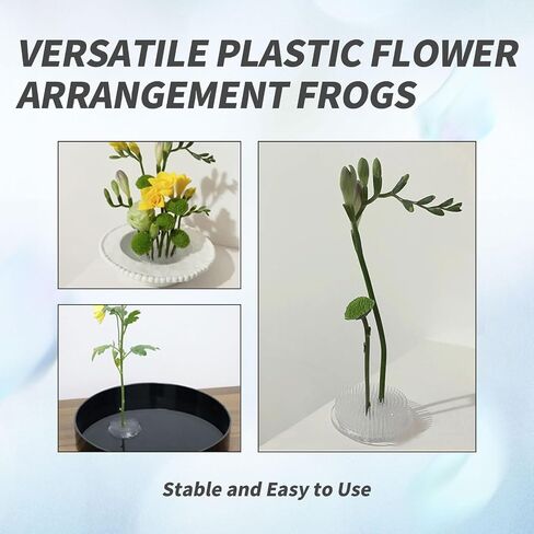BRBASAP 2 Pack Flower Frog Clear Plastic Flower Frog Pin Holders Floral Arrangement Tools for Flower Arranging Plant Fixation and Decoration Japanese Decorations for Vases and Plants 2.76" Inch (70mm) in Saudi Arabia