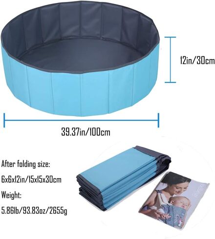 حفر كرات PlayMaty - حمام سباحة محمول قابل للطي للأطفال الصغار (الكرات غير متضمنة) قماش أكسفورد بطبقة مزدوجة لا يحتاج إلى نفخ حمام سباحة ثابت للأطفال الصغار in Kuwait