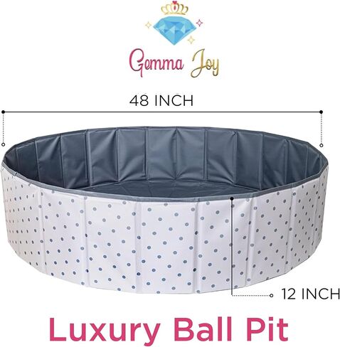 Gemma Joy Premium Ball Pit Playpen للأطفال الصغار والأطفال، روضة لعب ناعمة منبثقة مع حقيبة سفر، للملعب الداخلي والخارجي، روضة للأطفال الرضع والأطفال الصغار in Kuwait