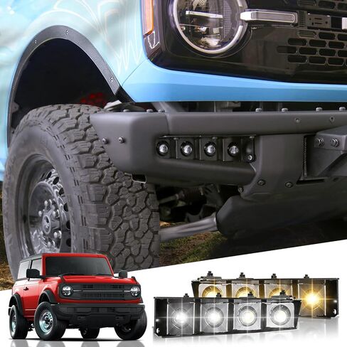 مجموعات مصابيح الضباب Mabett متوافقة مع Ford Bronco 2021 2022 2023 2024، أضواء الجري النهارية لملحقات برونكو 2/4 أبواب in Kuwait