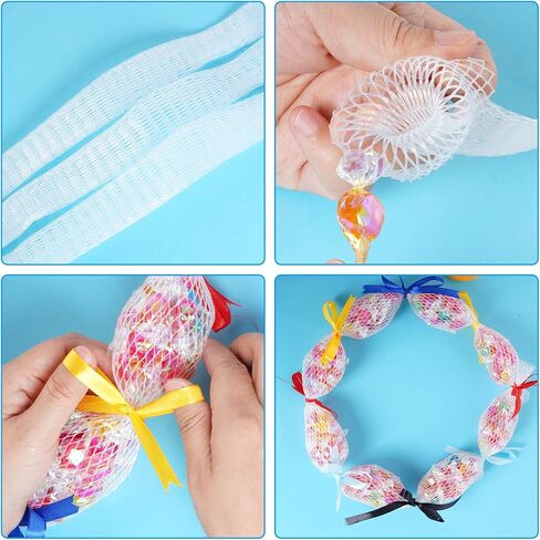 mifengda 12 قطعة من أكياس شبكية التخرج وحقائب التخرج الشريطية من حلوى ليو شبكية من فئة 2024 مجموعة صنع قلادة التخرج لأكاليل التخرج المدرسية وحفلات الهدايا بنفسك in Kuwait