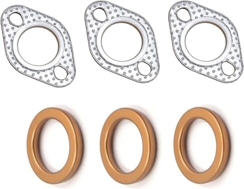 حشية أنبوب العادم، حشية جرافيت 27 مم وحشية معدنية برتقالية 30 مم، مناسبة لمحرك GY6 / ATV/سكوتر/go Kart/Moped، حشية عادم Gy6 in Kuwait