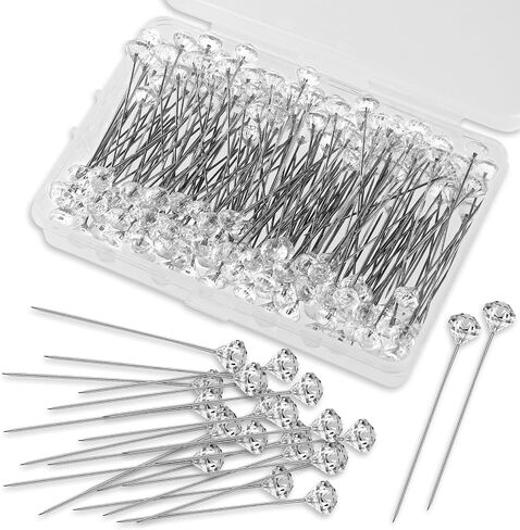 200Pcs Pins for Flower Bouquets Clear Diamond Straight Pins 2 Inch Floral Corsage Pins for Wedding Bouquet Accessories in Saudi Arabia