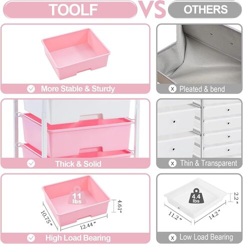 Utility Cart with 4 Drawers,Rolling Storage Cart with Drawers,Storage Rolling Drawer Cart with Wooden Tabletop for Bedroom,Kid's Room,Dorm,Classroom,Office,White in Saudi Arabia