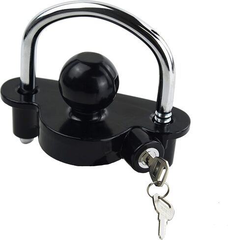 TOPTOW 63507 قفل وصلة المقطورة/RV، يناسب عالميًا لوصلات 1-7/8 بوصة، 2 بوصة و2-5/16 بوصة، نمط كرة السحب in Kuwait