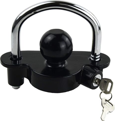 TOPTOW 63507 قفل وصلة المقطورة/RV، يناسب عالميًا لوصلات 1-7/8 بوصة، 2 بوصة و2-5/16 بوصة، نمط كرة السحب in Kuwait