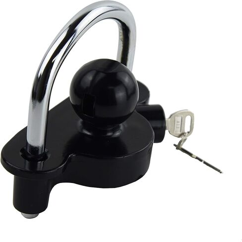 TOPTOW 63507 قفل وصلة المقطورة/RV، يناسب عالميًا لوصلات 1-7/8 بوصة، 2 بوصة و2-5/16 بوصة، نمط كرة السحب in Kuwait