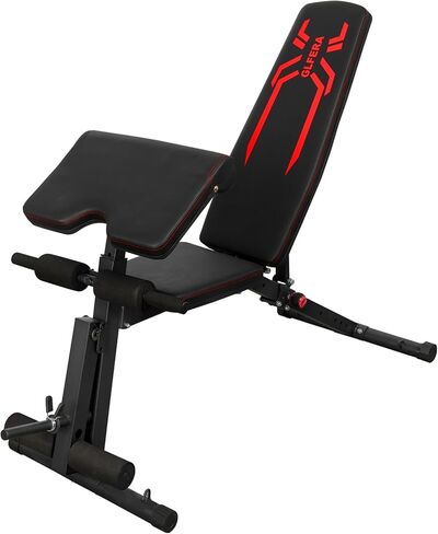 مقعد رفع الأثقال من جلفيرا، مقعد تمرين قابل للتعديل لتدريب قوة الجسم بالكامل، جهاز ضغط البدلاء مع تجعيد واعظ مطور الساق، مقعد منحدر منحدر للجلوس في صالة الألعاب الرياضية المنزلية in Kuwait