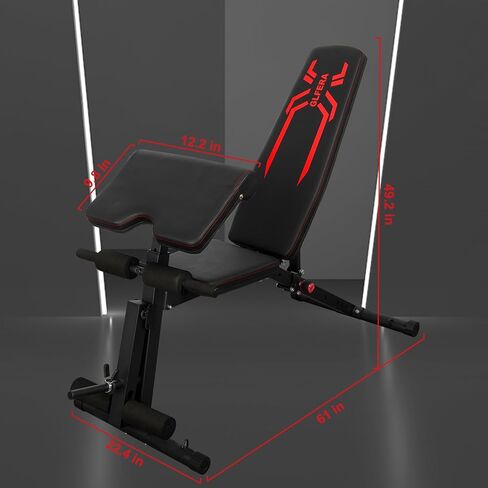 مقعد رفع الأثقال من جلفيرا، مقعد تمرين قابل للتعديل لتدريب قوة الجسم بالكامل، جهاز ضغط البدلاء مع تجعيد واعظ مطور الساق، مقعد منحدر منحدر للجلوس في صالة الألعاب الرياضية المنزلية in Kuwait