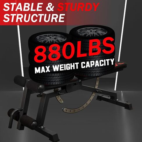 مقعد وزن قابل للتعديل من GLFERA، مقعد للتمرين عالي التحمل بوزن 880 رطل، مكبس مقعد لتدريب القوة، مقعد منحدر منحدر للجلوس في صالة الألعاب الرياضية المنزلية in Kuwait