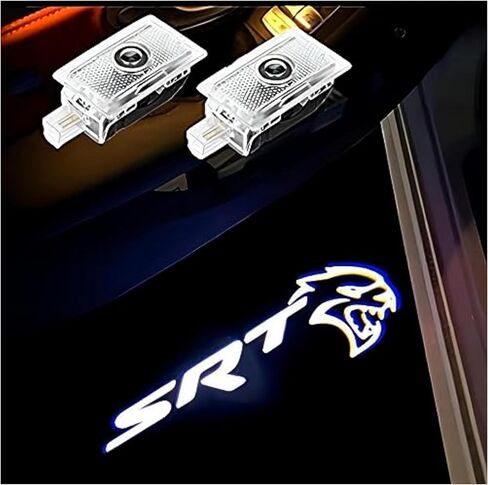 LSGKOLD Car Door LED for Dodge, Welcome Light Projector Ghost Shadow Charger 2005-2014，Door welcome light projection light LED light, using CREE beads, suitable for Dodge 2005-2014 models.（pack of 2） in Saudi Arabia