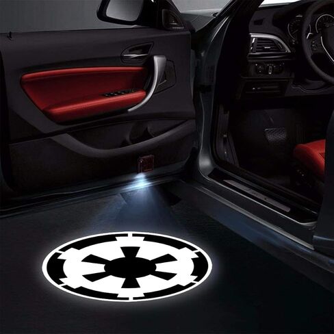 Fit Star Wars Car Door Lights Logo Projector HD Ghost Shadow Welcome Light 2Pcs Car Door Puddle Lights for Star Wars Galactic Empire Car Accessories (Fit Yinghe) in Saudi Arabia