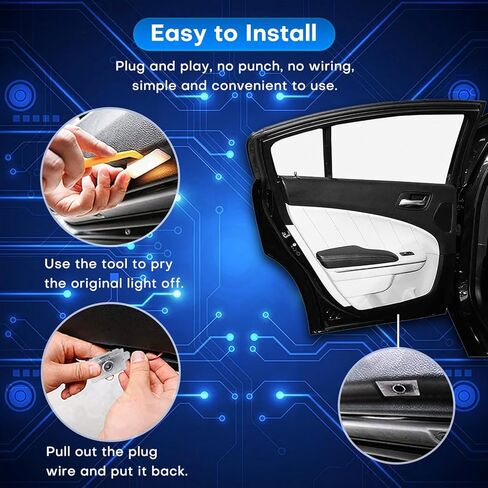 جهاز عرض شعار أضواء باب السيارة قطعتين من Hitluste مصمم لكرايسلر 300 300C 300S 2005-2022 [لا يبهت أبدًا]، ضوء ظل شبح لجهاز العرض الأحمر، 300 ملحق ضوء خطوة للباب - أبيض 01 in Kuwait