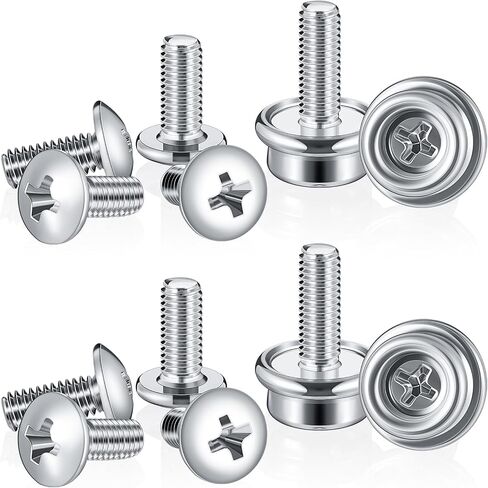 Blulu 12 Pcs Football Helmet Repair Kit Stainless Steel Helmet Mask Screw Kit with 4 Pcs 12mm Screws and 8 Pcs 10mm Screws Hockey Helmet Screws Facemask Hardware Kit for Youth Football Hockey Helmet in Saudi Arabia