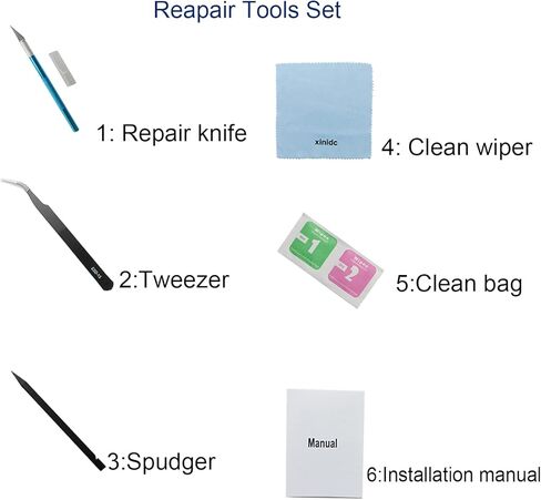 Xinidc 2PCS OEM Back Rear Camera Glass Lens Replacement for iPhone 15 for iPhone 15 Plus with Preinstalled Adhesive and Phone Repair Toolkit Set + Installation Manual in Kuwait