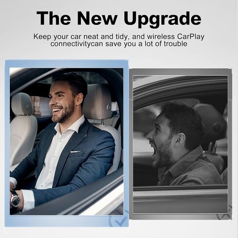 MMB Wireless Apple CarPlay Adapter, 2024 New Upgrades Wired to Wireless CarPlay Dongle Carplay, Support Online Update,No delay Plug & Play only for All Factory Wired CarPlay Cars in Saudi Arabia