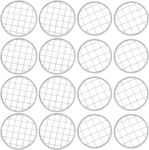 GORGECRAFT 16PCS 2 Sizes Metal Flower Lid Insert Mason Jar Frog Lids Insert Square Grid Organizer Floral Arrangement Glass Bottle Vase Covers Arranging Supplies for Regular Mouth Mason Canning Jars in Saudi Arabia