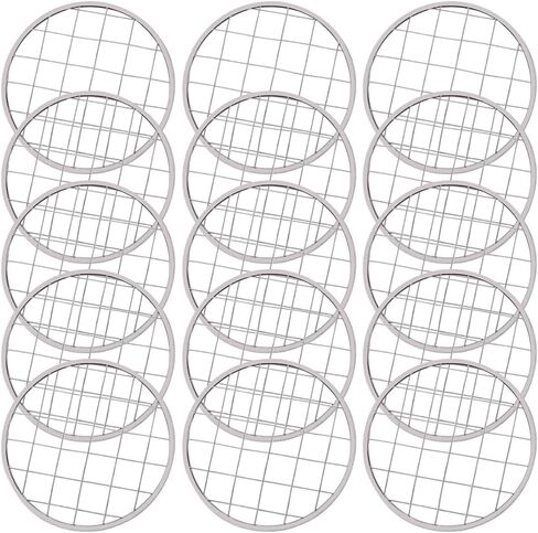GORGECRAFT 16PCS 2 Sizes Metal Flower Lid Insert Mason Jar Frog Lids Insert Square Grid Organizer Floral Arrangement Glass Bottle Vase Covers Arranging Supplies for Regular Mouth Mason Canning Jars in Saudi Arabia