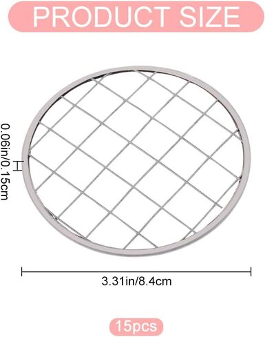GORGECRAFT 16PCS 2 Sizes Metal Flower Lid Insert Mason Jar Frog Lids Insert Square Grid Organizer Floral Arrangement Glass Bottle Vase Covers Arranging Supplies for Regular Mouth Mason Canning Jars in Saudi Arabia
