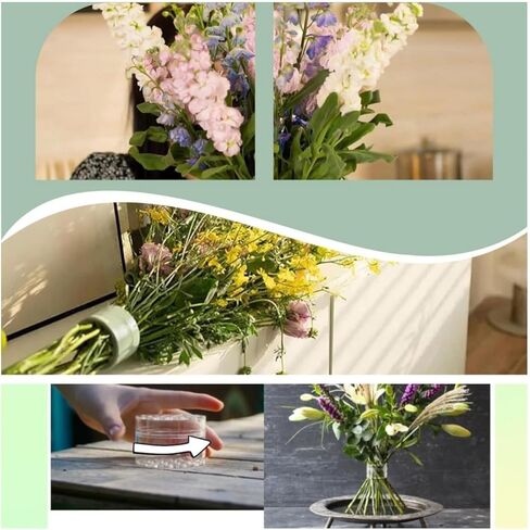 Generic Spiral Ikebana Stem Holder,2024 New Spiral Stem Holder for Flowers,Spiral DIY Bouquet Twister Flower Arrangement Holder (Green-L), LS003 in Kuwait