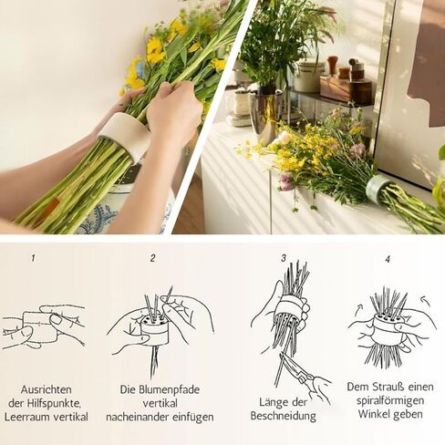 قطعتان من حامل جذع ايكيبانا الحلزوني، حلقة حامل جذع ايكيبانا حلزوني 2024، حامل جذع حلزوني للمزهريات، حامل جذع زهرة حلزونية، إكسسوار فني للزهور DIY (شفاف (S + L)) in Kuwait